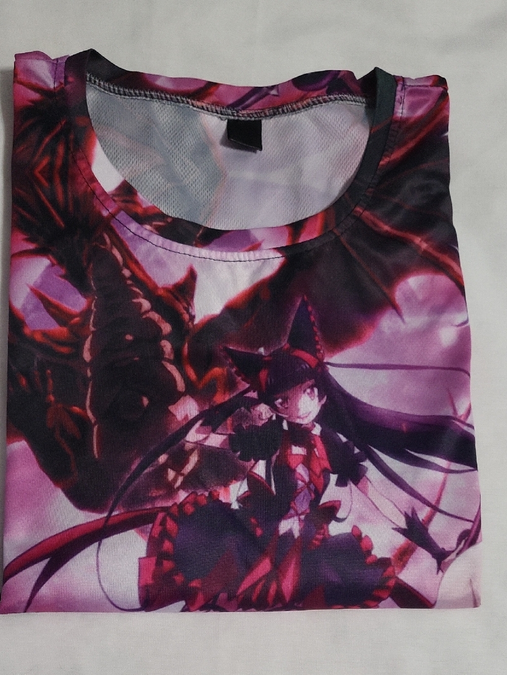 Mens Shirt Pink & Purple Anime Graphic Tee #1391